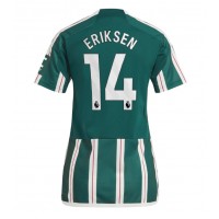 Camisa de Futebol Manchester United Christian Eriksen #14 Equipamento Secundário Mulheres 2023-24 Manga Curta